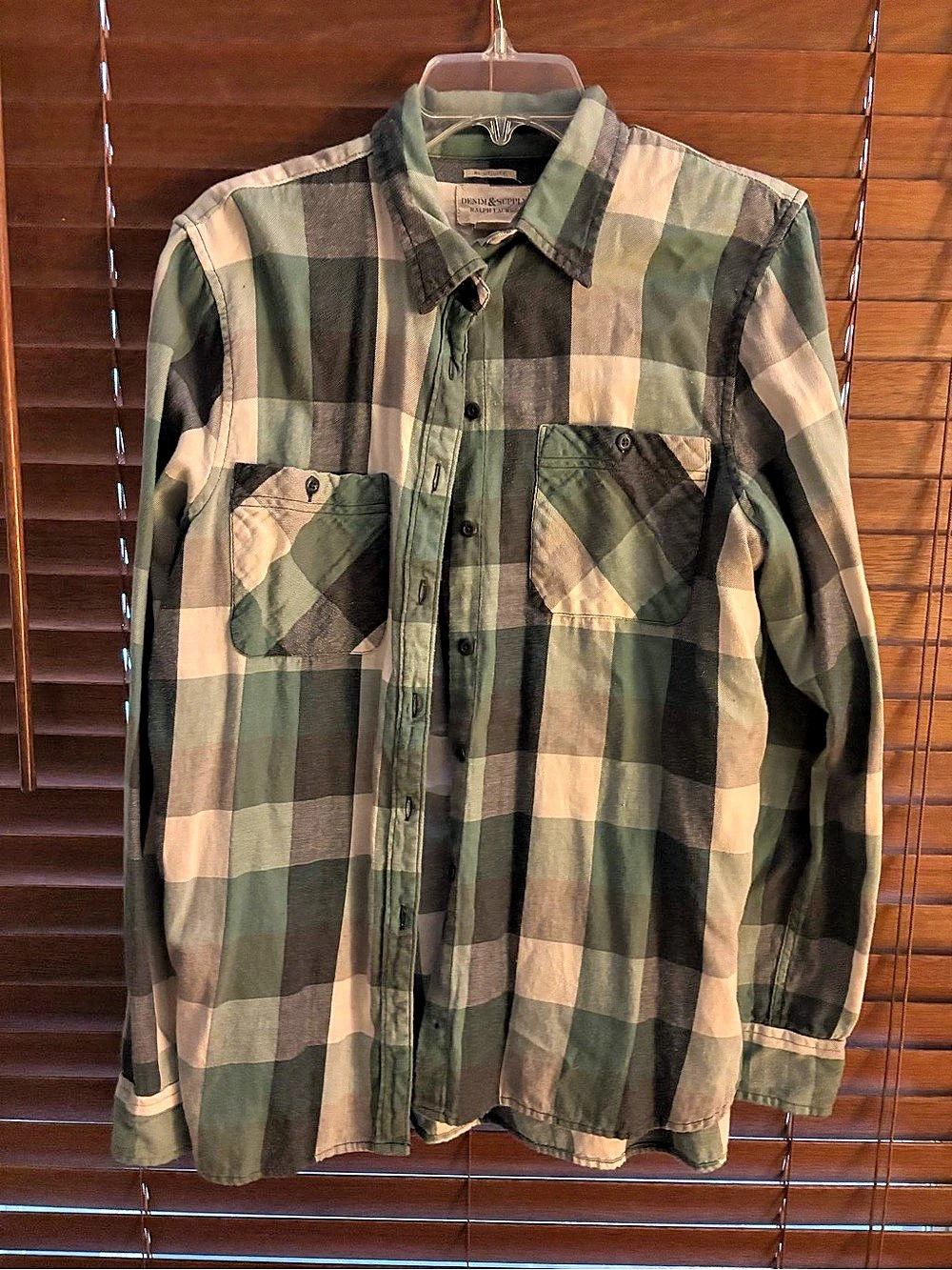 Women’s Denim & Supply Ralph Lauren RL Utility Plaid Cotton Shirt Size XL (TG)